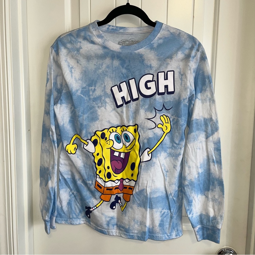 ⭐️ Nickelodeon | SpongeBob Tee All Over Print Size Small D3
